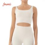 Full Coverage Shockproof Yoga Bra Athletic Workout Sports Bra Ribbed