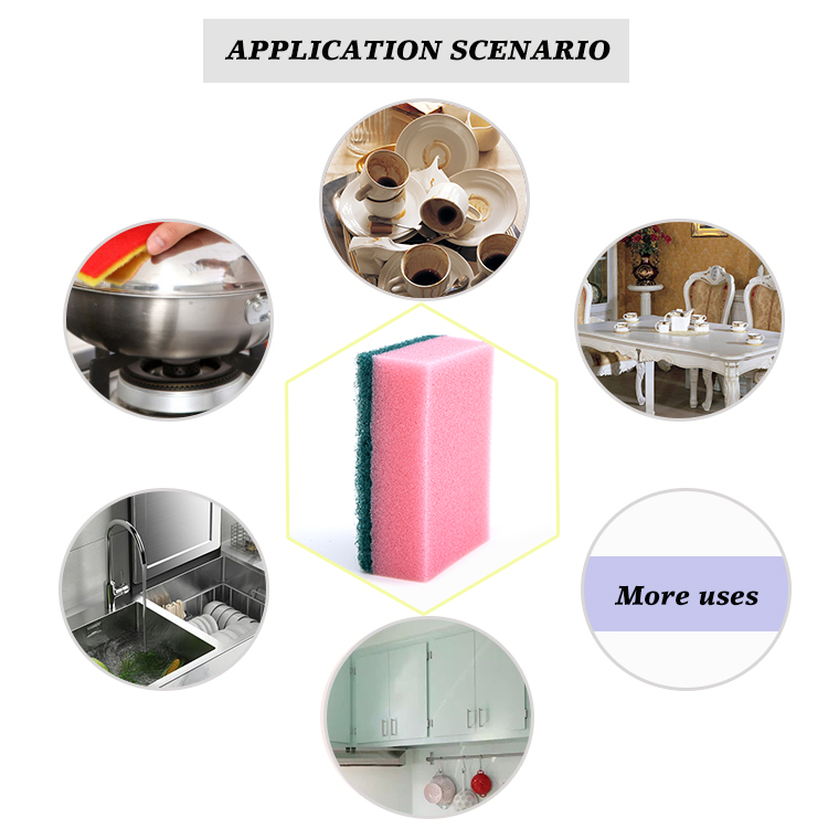 Sustainable Kitchen Scrubber Sponge Long Lasting Fast Drying biodegradable