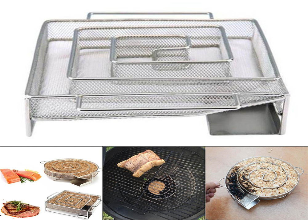 Bbq Stainless Steel Perforated Mesh Pellet Cold Smoke Generator Square Shape