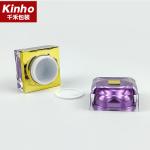 PMMA Cosmetic Cream Jar Double Wall 30g 50g Square Cream Jar Gold