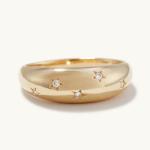 Eternity Band Rings Brazilian 18K Gold Jewelry Star 925 Sterling Silver Dome