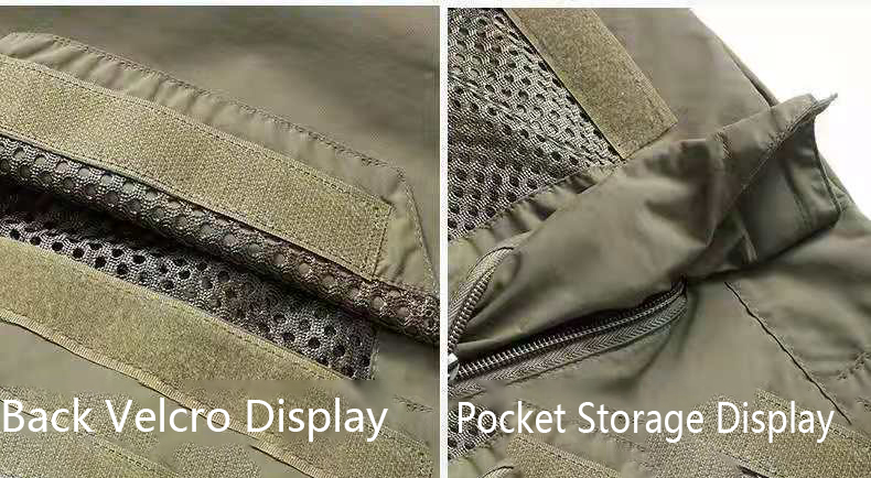 High Quality Breathable Mesh Outdoor Multi-pocket Utility Men's Vests Men's Zipper Fishing Vest Waistcoat For Men