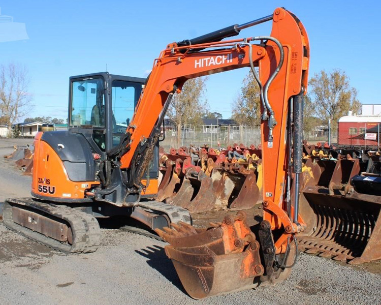5 Tons Hitachi Used ZX55-5A Second Hand Mini Digger With YANMAR Engine