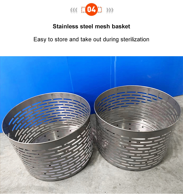 Food 100 Liters Autoclaves Chemical Medicial High Pressure Steam Sterilizers 0.23 Mpa