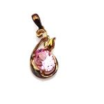Fashion Jewelry Sterling Silver 7mmx9mm Oval Amethyst Cubic Zircon Pendant