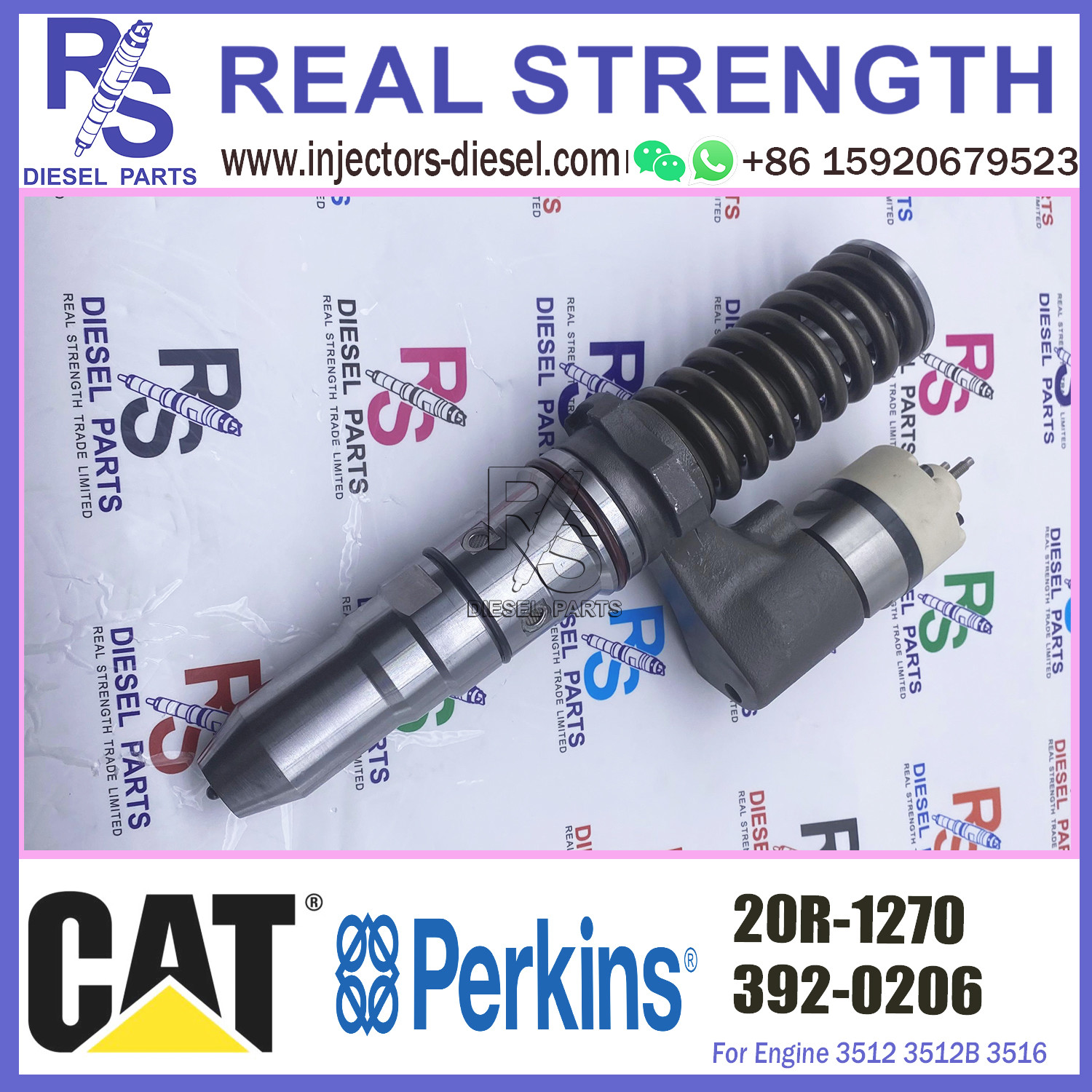 Diesel Fuel Injector 392-0206 20R-1270 For CAT Engine industrial 3508 3508B 3512 3512B 3512C 3516B
