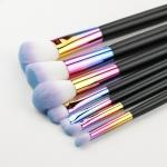 Elegant 7PCS Cosmetic Makeup Brush Set Durable Ferrule Colorful Face Custom Logo