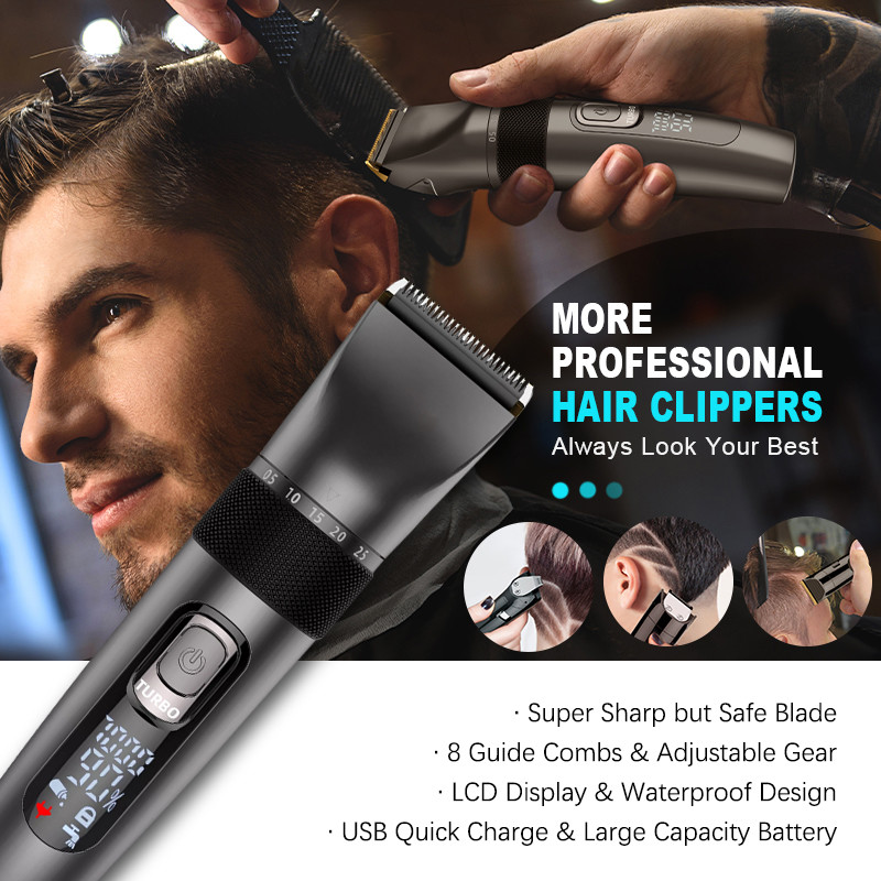 Household Cordless Hair Cutting Trimmers 61-90min With Stainless Steel Blade