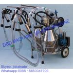 For EU market,Vacuum Pump Typed Double Buckets Mobile Milking Machine,good price