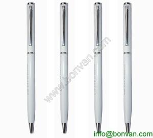 Quality cheap metal pen, white body promotional gift ball pen wholesale
