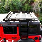 Jeep Wrangler JL JK Roof Rack Tray with Wind Fairing and Aluminum Alloy Luggage