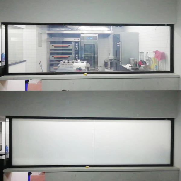 Self Adhesive PDLC Film Glass Customized Easy Cleaning Conference Room Smart