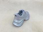 Women fashion walking shoes with bling rhinestone breathable upper grey