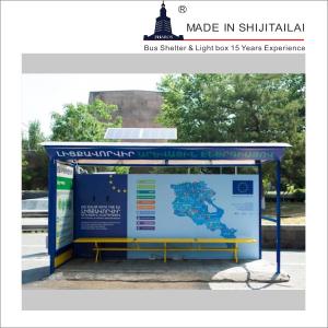 Quality Anti Corrosive WiFi Solar Bus Shelter ISO14001 With Light Box wholesale