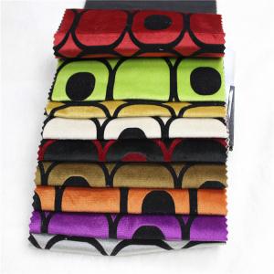 Quality 100% Polyester printed flocked sofa fabric wholesale