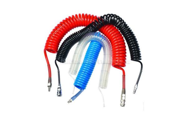 Thermoplastic Polyurethane Coil Pneumatic Air Tube 8mm With Fitting Both Ends