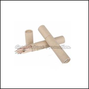 Quality printed logo Eco coloured wood 12pcs set pencil with kraft box case for school wholesale