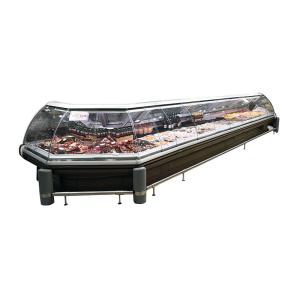 Quality Refrigerated Display Counter With A Lift-Up Front Curved Glass Door For Serving Operations wholesale