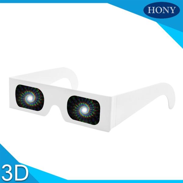 Paper Diffraction 3D Fireworks Glasses Spiral 3d Holographic Glasses Full Color