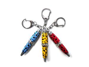 Quality Animal Printing Mini Pen Keychain , 6.5cm Small Pocket Pen wholesale