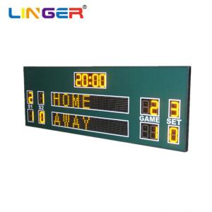 Quality Iron Cabinet British Led Tennis Scoreboard With Player Name In Amber Color wholesale