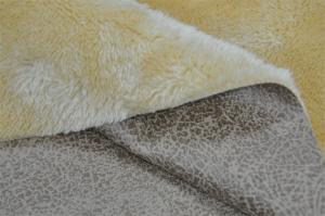 Quality Brushed rabbit plush solid PU bonded fabrics wholesale