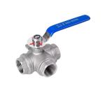 Tee Type 304 Stainless Steel Internal Thread Three-Way Ball Valve Q14/15f Pn1