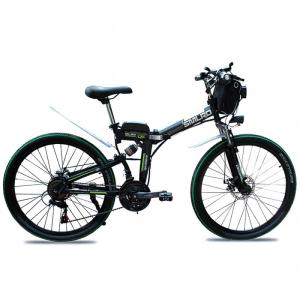 Quality Non Slip 26 Inch Electric Bicycle , 21 Speed Fold Up Electric Bike 48v wholesale