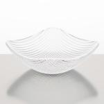 Clear Crystal Glass Dinner Plates Set Shell Bowl Lead Free Machine Made