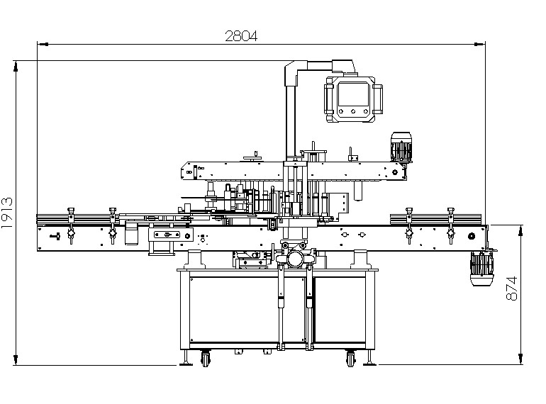 YM620 Automatic Front Back Labeler Square Conical Bottles Two Heads Labeling Machine