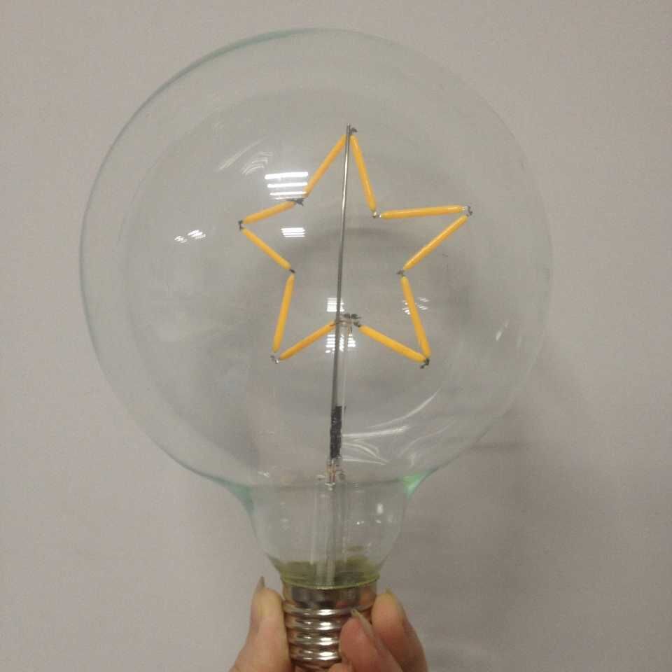 50000H long lifespan filament led globe light frosted milky glass shell