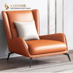 Leather Relaxing Chair, Modern Leather Chair, Leather Upholstered Chair, High