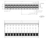 TE 2227838-7 zSFP+ Receptacle with Cage Ganged (2x12) Connector Press-Fit