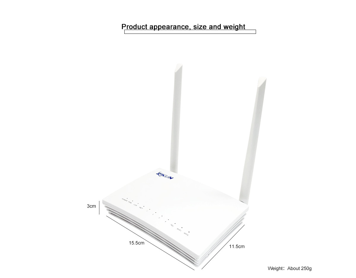 1GE 3FE 2.4G WiFi ONU Optical Network Unit Smart Home Gateway GPON HGU ONT