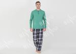 Spring Autumn Mens Luxury Sleepwear Functional Placket Side Pockets Design