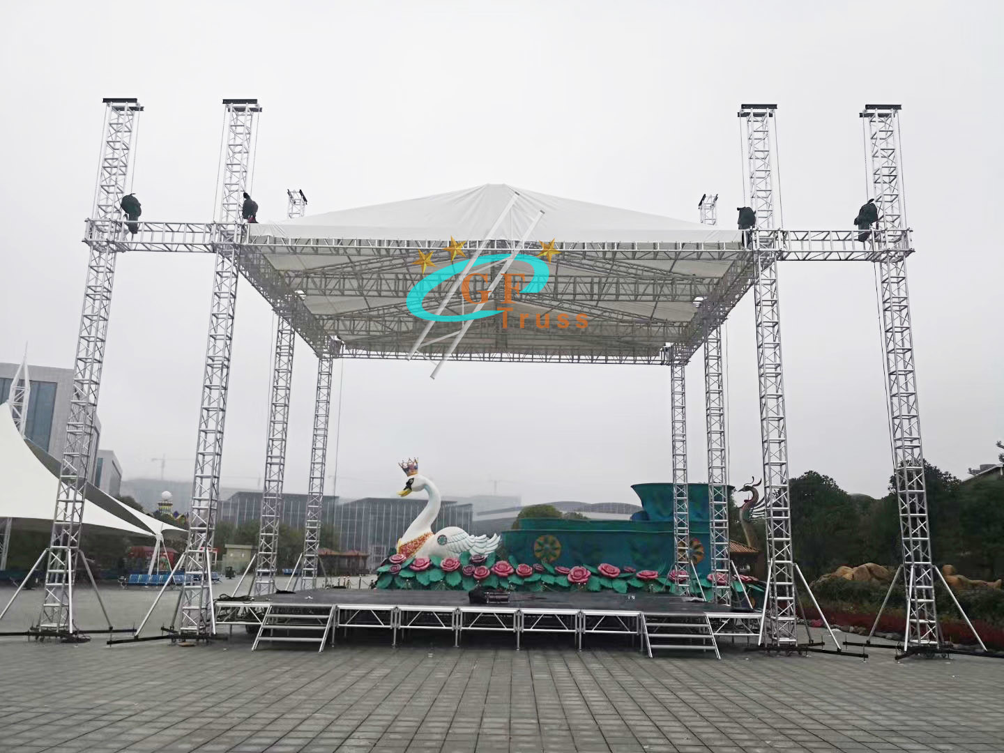 390*390mm Outdoor 6082-T6 Aluminum Spigot Truss Spigot