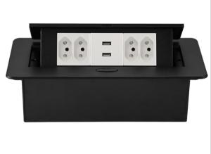 Quality Brazil OEM Kitchen Office Table Pop Up Outlets Self Grounding Waterproof Floor Outlet wholesale