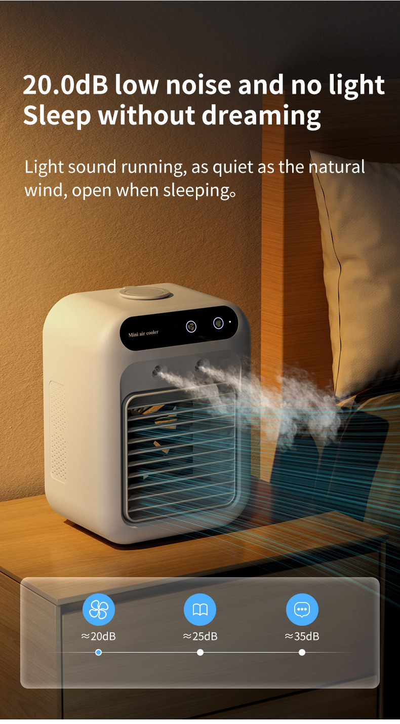 Hotel Room Comfort Cooling Needs Portable Mini Air Conditioner Fan with USB Power