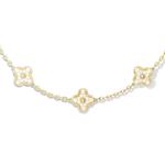 Van Cleef Vintage Alhambra necklace 10 motifs yellow gold round diamonds