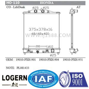 Quality 19010-PXH-951 HONDA Car Radiator Lifedunk 00-03 19010-PXH-901 19010-PXH-904 wholesale