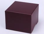 Dark Red Paper Wooden Watch Box High End Rigid Hot Stamping / Printing Logol