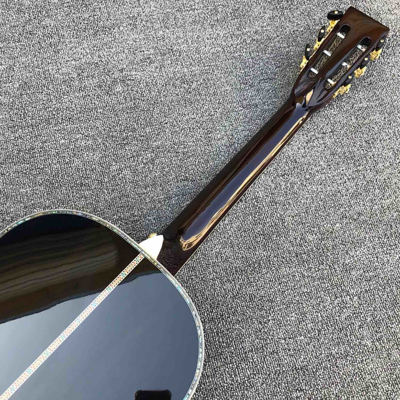 cedar top 00045 model acoustic guitar red pine 100% all real abalone acoustic electric guitar