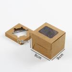 4x4 Kraft Paper Single Mini Pastry Cake Box For Wedding Christmas Baking