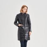 FODARLLOY Women Slim Long Down Winter Warm Hooded Cotton-padded Clothes Coats