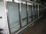 Walk-in freezer for supermarket beverage display