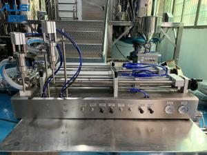 Quality Semi Automatic Double Heads Paste Piston Filler Water Bottle Pneumatic Filling Machine wholesale