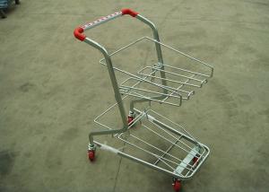 Quality Three Basket Lightweight Shopping Trolley , Rolling Grocery Cart RAL Color wholesale
