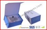 Blue Tooth Speaker Magnetic Rigid Gift Boxes White And Blue Custom Packaging
