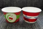 Printed Gelato Paper Ice Cream Cups Eco Friendly Printing Double - Side