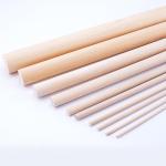Polished 4mm Unfinished Wood Crafts Long Round Wooden Sticks